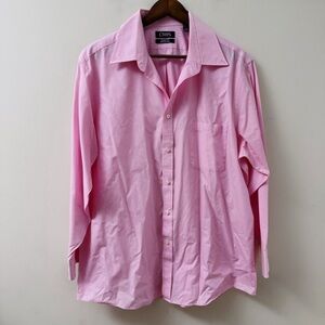 Chaps Classic Fit Pink Button-Up Shirt